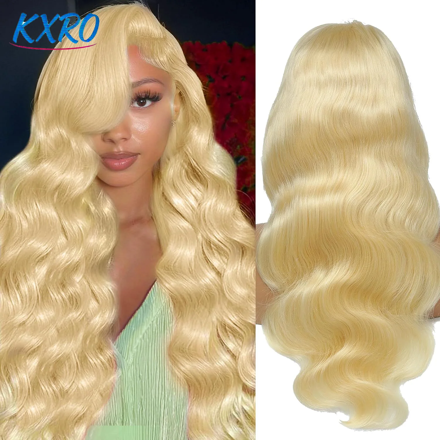200% Density Straight Silky 613 Hd Honey Blonde Lace Front Wigs Body Wave Human Hair 13x6 13x4 Hd Lace Frontal Wig Pre Plucked Brazilian Ponytail Human Hair Lace Frontal Wig For Women Ready to Wear On Clearance Sale Pre Plucked Wig Party Work
