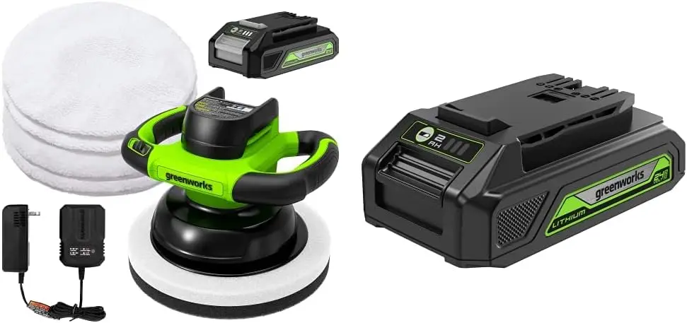 

24V Powerful Cordless Car Buffer & Polisher, 10-In & 24V 2.0Ah Lithium-Ion Battery (Genuine Battery)