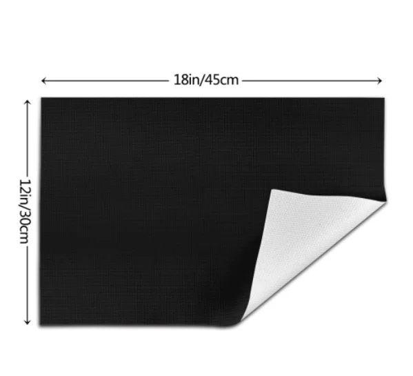 Yellow Striped and Blue Fish Collision Pattern Design Placemats Heat-resistant and Non-slip Ideal for Weddings