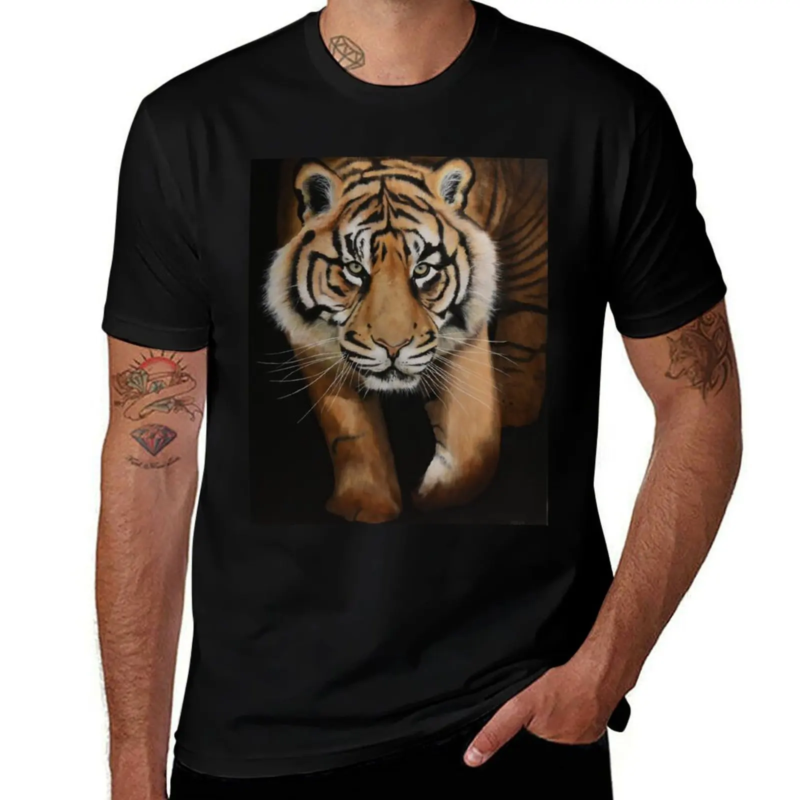 Sumatran Tiger T-Shirt Work Utility Casual Tee Shirt T-Shirt