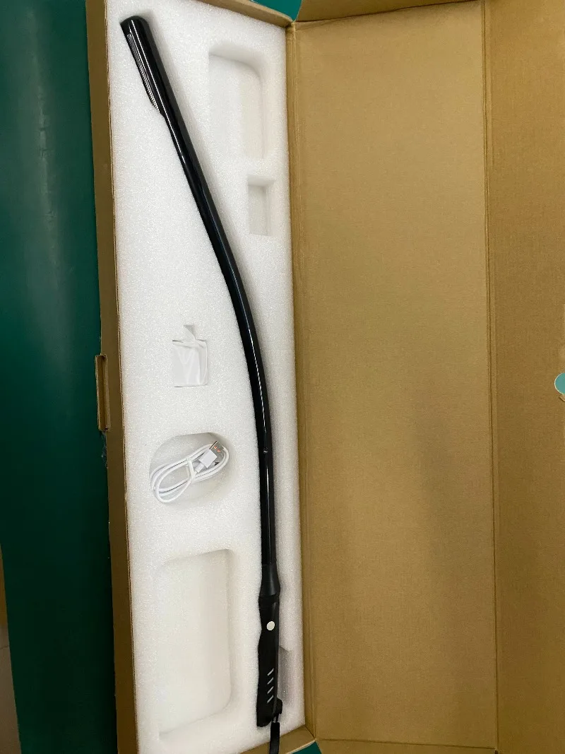 a best-selling veterinary wireless rectal ultrasound probe with a handle for direct examination.