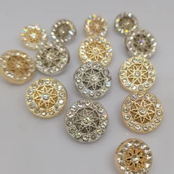 12/15/20MM Hot Sell Fashion Rhinestone Buttons Of Clothing High Quality Metal Shank Button For Women Garment Sewing Accessories