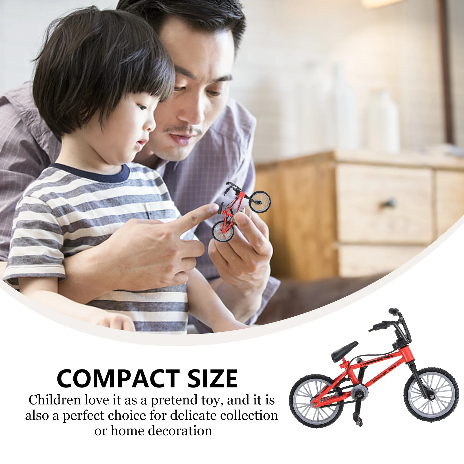 1Set Mini Finger Bicycle Simulation Bike for Desk Game Fine Workmanship Easy to Use Great Gift for Family Friends Coworkers Kids
