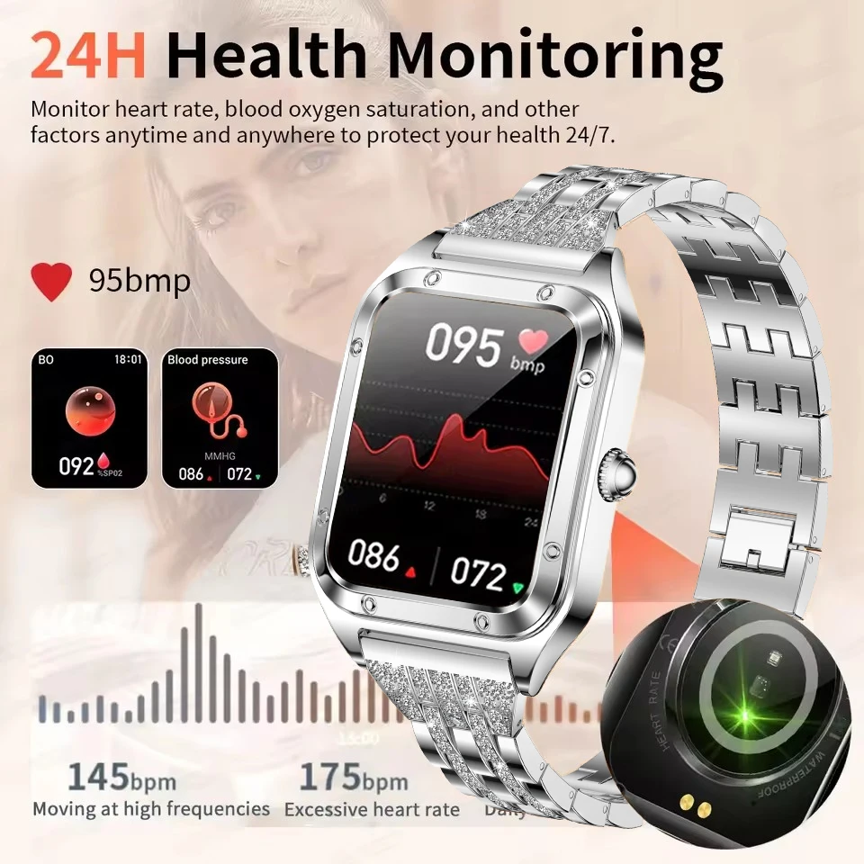 2026 New Ladies Smart Watch 1.59 Inch Full Touch Screen Sports Fitness Watches Bluetooth Calls Digital Smartwatch For Women Gift