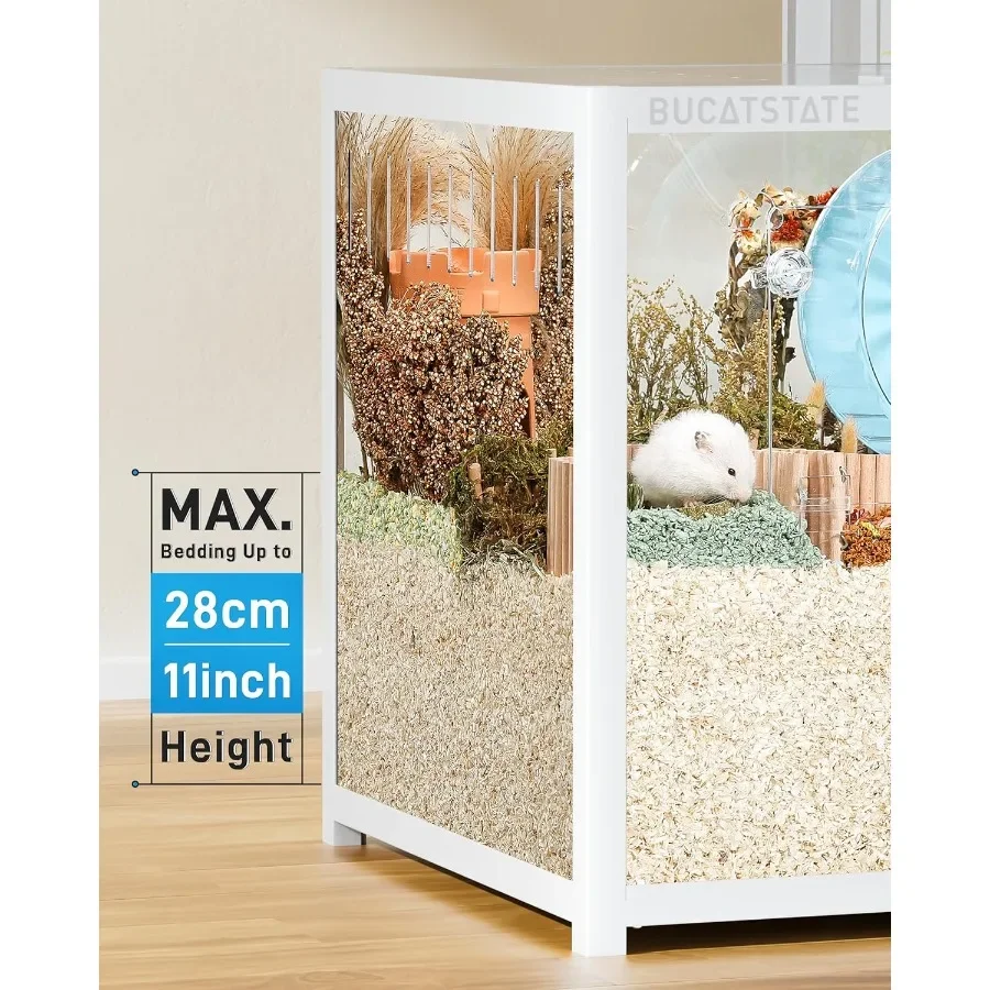 قفص الهامستر 3.0: قفص فأر معدني كبير قابل للتكديس مع وصول علوي سهل التجميع 47 لتر × 23.6 وات × 25.5 ارتفاع بوصة هامستر السوري القزم #4