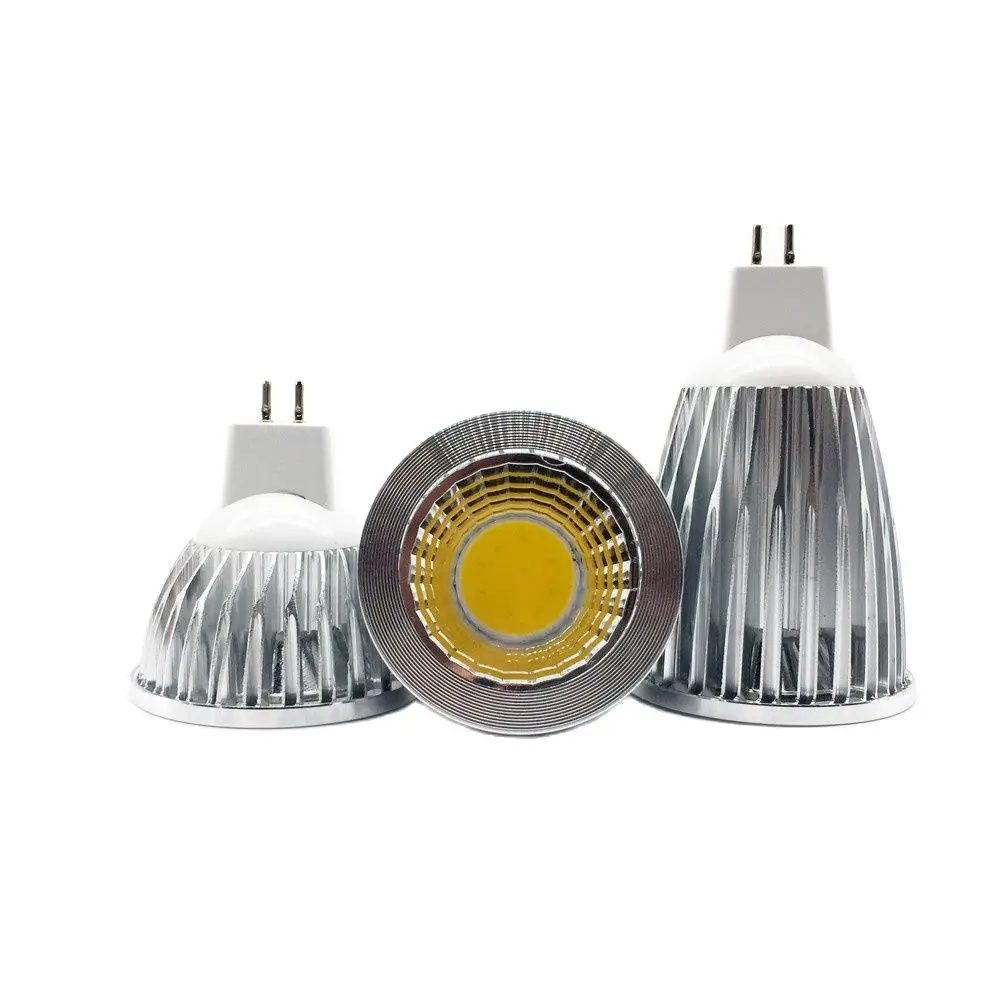 1 szt. mr16 AC/DC 12v Super jasny MR16 COB 3W 5W 7W lampa z żarówką LED MR16 12V, ciepłe białe/czyste białe/zimne białe oświetlenie led