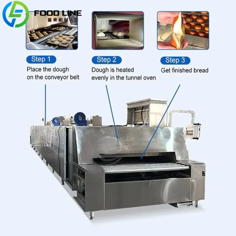 فرن نفق مخبز الخبز والخبز والبسكويت والغاز الصناعي/الكهربائي لفرن نفق خط إنتاج الخبز والبسكويت #3