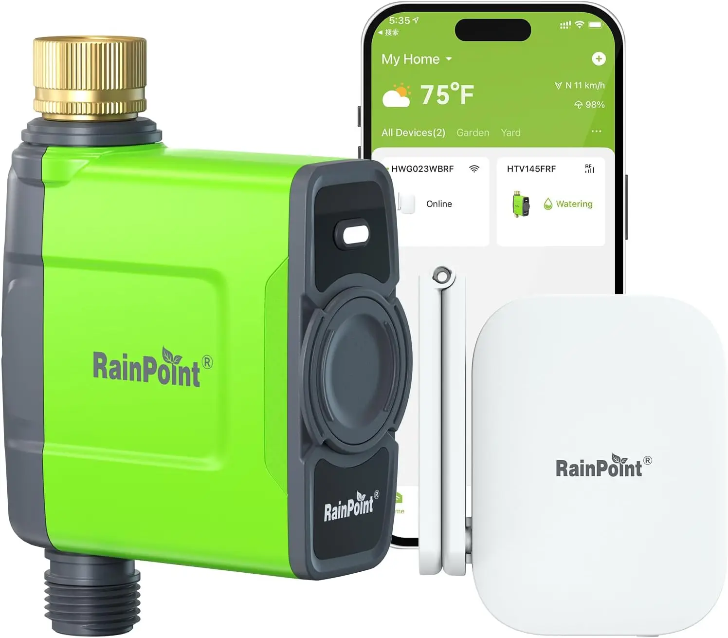 

WiFi Water Timer for Garden Hose, Smart Sprinkler Controller, Automatic Drip Irrigation System with Rain Delay