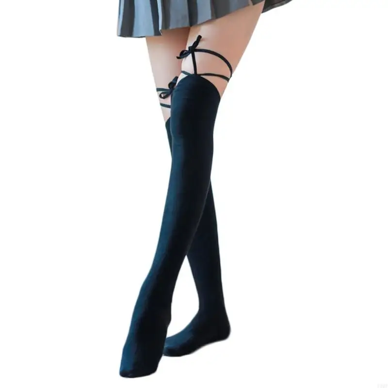 

49MF Женщины сексуально на колене высокие чулки CRISS-Cross Bangage Long Носки