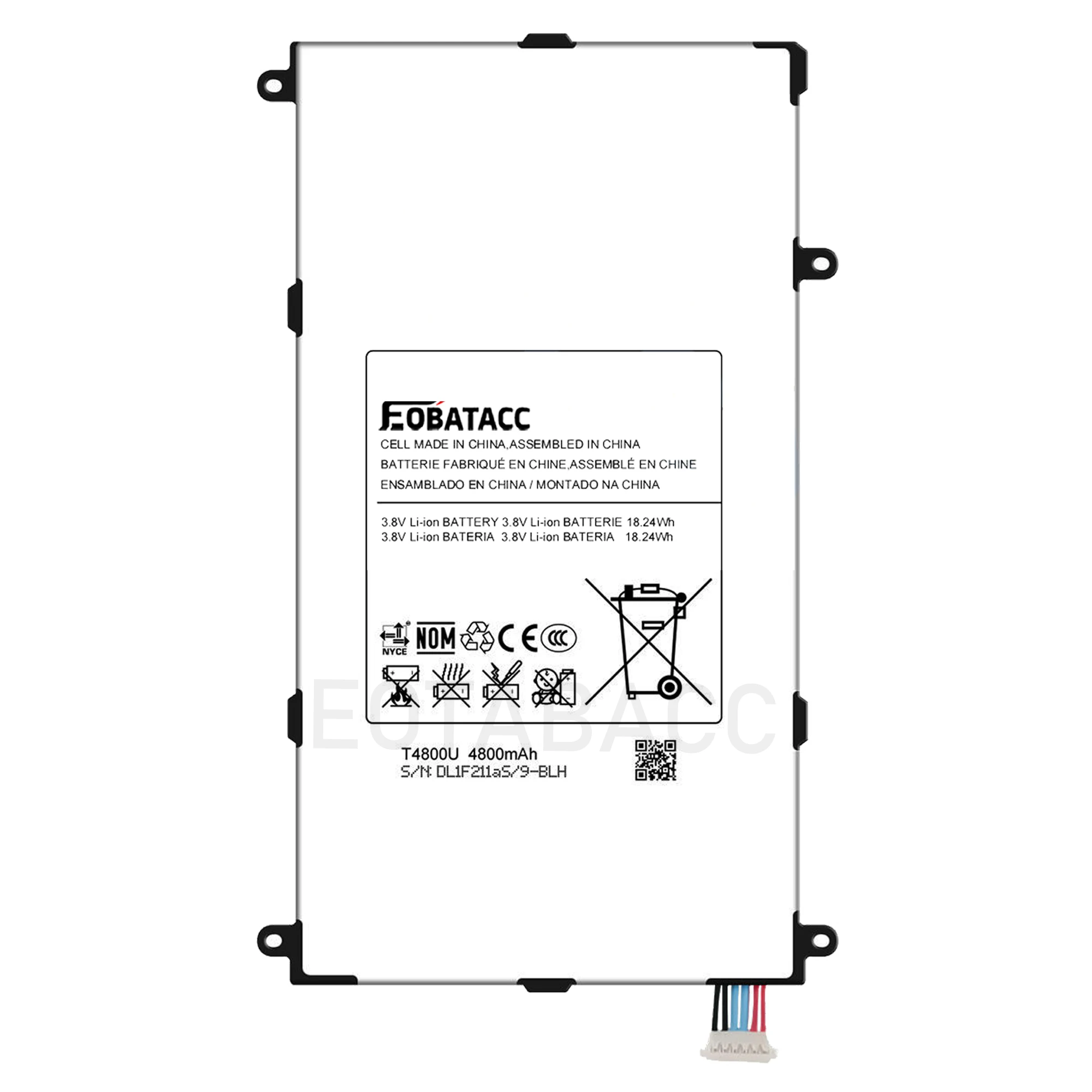 Brand New T4800U T4800C T4800E 4800mAh Replacement Battery For Samsung Galaxy Tab Pro 8.4