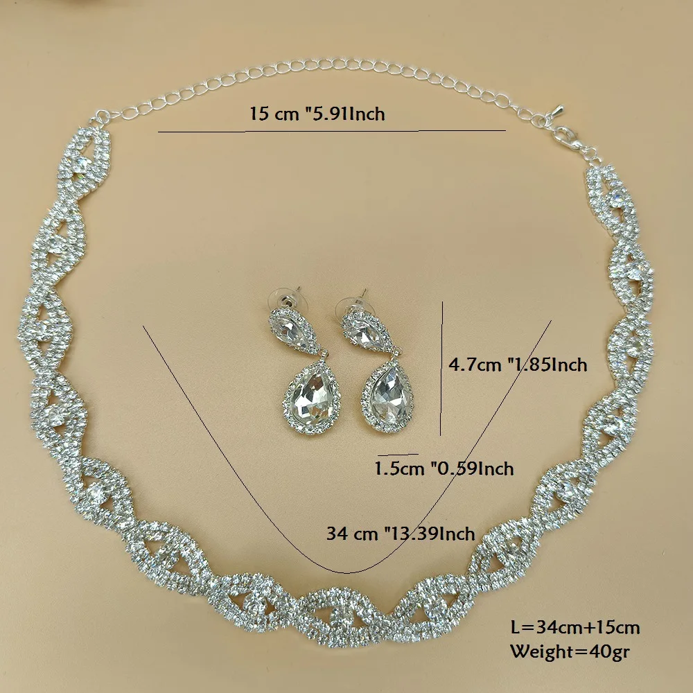 4-piece Women\'s Claw Chain Series Eye Necklace with Earrings Bracelet Set Banquet Party Accessories