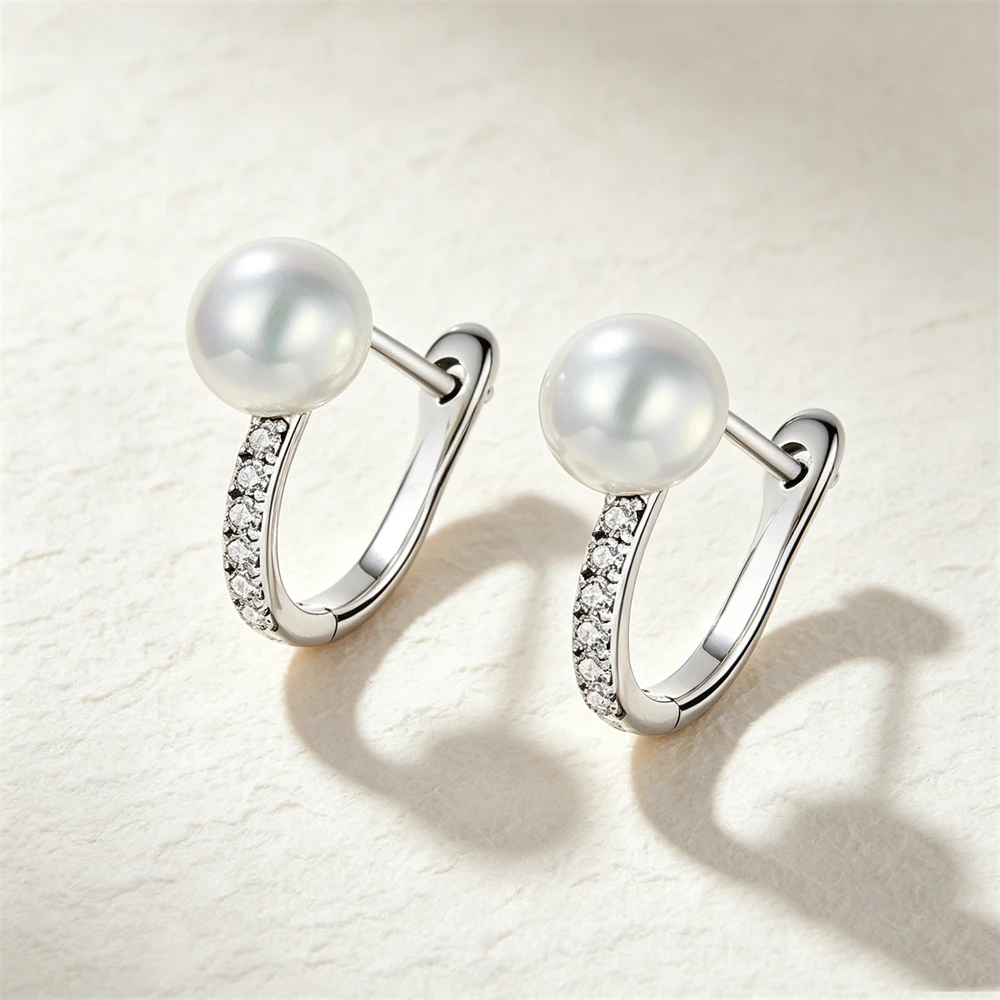 S925 Silver Butterfly Flower Square Heart Shell Shape, Zircon Enamel Earrings Jewelry, Suitable for Women's Daily Wear and Gifts