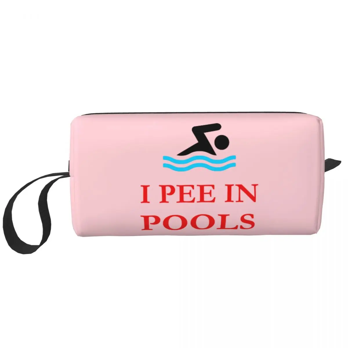 Cute Summer Swimming I Pee In Pools Travel Toiletry Bag Women Makeup Cosmetic Organizer Beauty Storage Dopp Kit