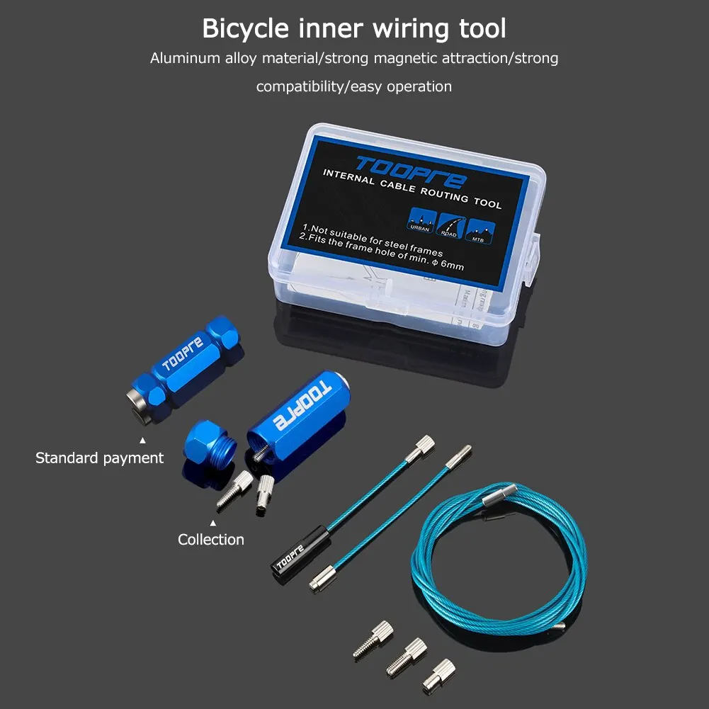 TOOPRE Bike Internal Cable Routing Tools Set Mountain Road Bicycle Frame Hydraulic Wire Shifter Quick-release Bike Repair Kit