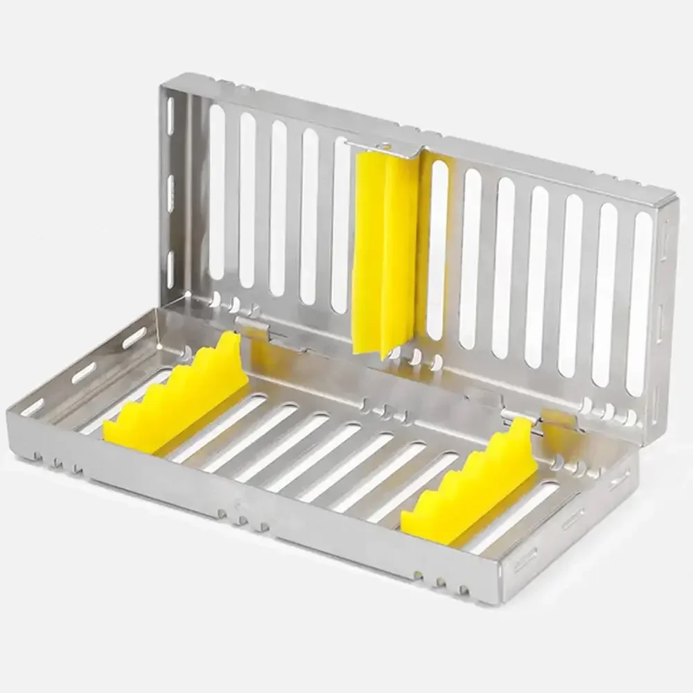 

Dental Sterilization Rack Surgical Autoclavable Sterilization Box Dental Cassette File Burs Disinfection Tray