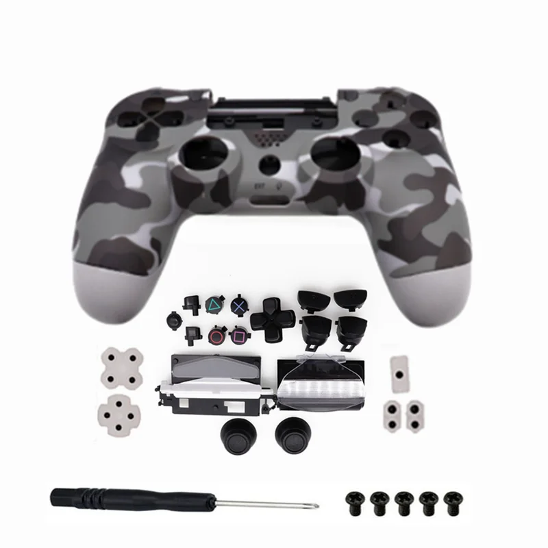 เคสสำหรับ PS4 5.0 JDS 055 JDM-055 JDM-050 JDS 050ชุดม็อด DIY ชุดควบคุมการซ่อมเกมเคสหุ้มปุ่มอะไหล่