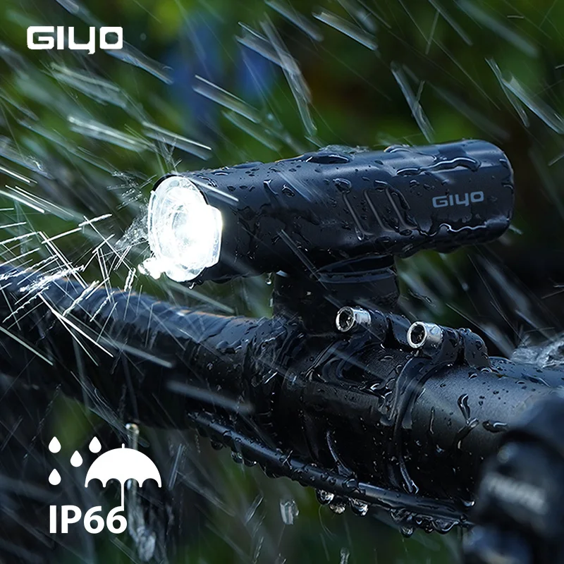 Giyo Night Cycling Headlight 900 1200 1500 Lumen Bicycle Front Light Rotating Lens IP66 Waterproof MTB Road Bike Safety Torch