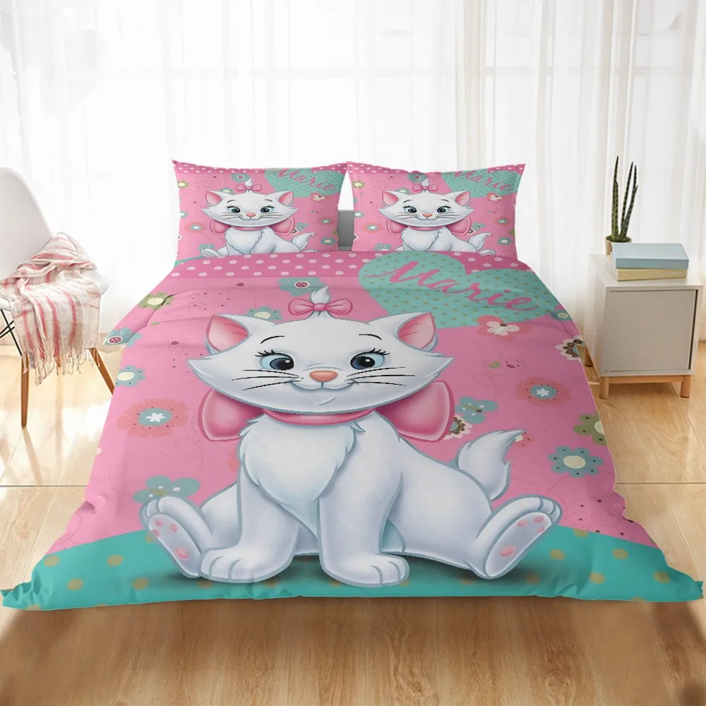 cartoon-marie-cat-bedding-set-polyester-lovely-couple-queen-king-size-quilt-cover-children-girls-duvet-cover-pillow-cases