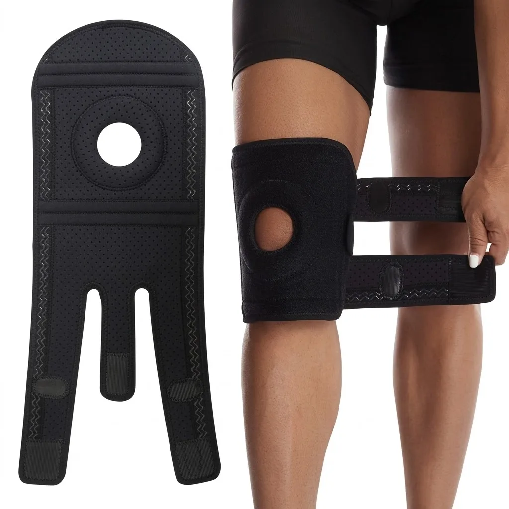 MELCON Knee Patella Support Brace Adjustable Sleeve Wrap Cap Stabilizer Sports Equipment Hiking Sport Breathable Gym Accessories