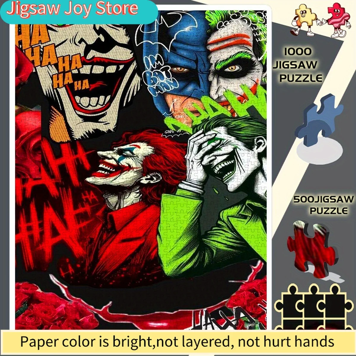 

500/Puzzle, PaperPuzzle, DIYPuzzle, AdultPuzzle, LargePuzzle, Crazy Laughing Rose Suitable for Home LeisurePuzzle, Friend Gath