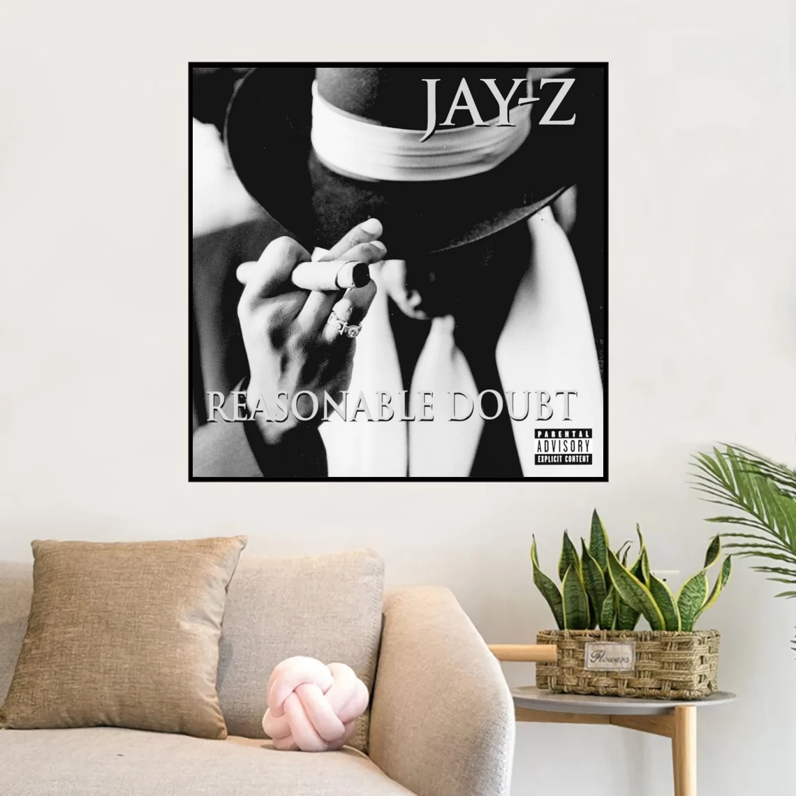 Jay-Z Reasonable Doubt Music Album Poster Canvas Art Print Home Decor Wall Painting ( No Frame )