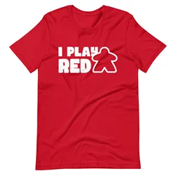 Board Game Meeple Shirt I Play Red Orange Yellow Green Blue