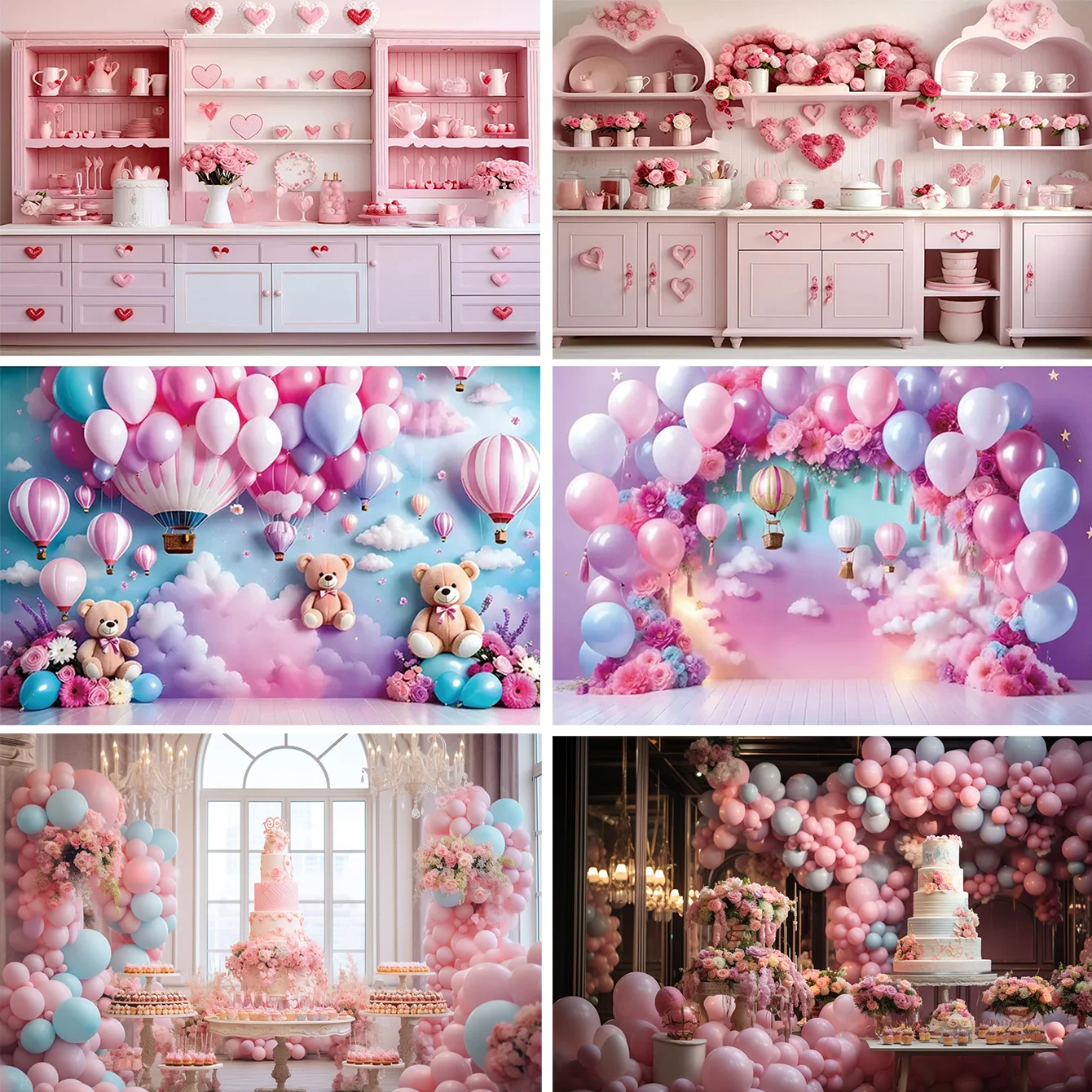 Macaron Color Cute And Cartoonish With Multiple Scene Backgrounds Parties Wedding Decorations And Background Fabrics