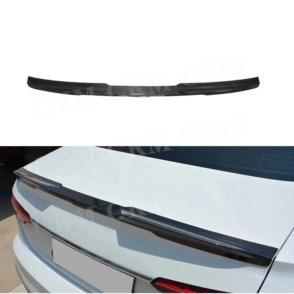 

Carbon Fiber Rear Boot Spoiler Trunk Trim Wings for Audi A4 S4 2017-2024 M Style Car Styling Body Kits Accessories FRP