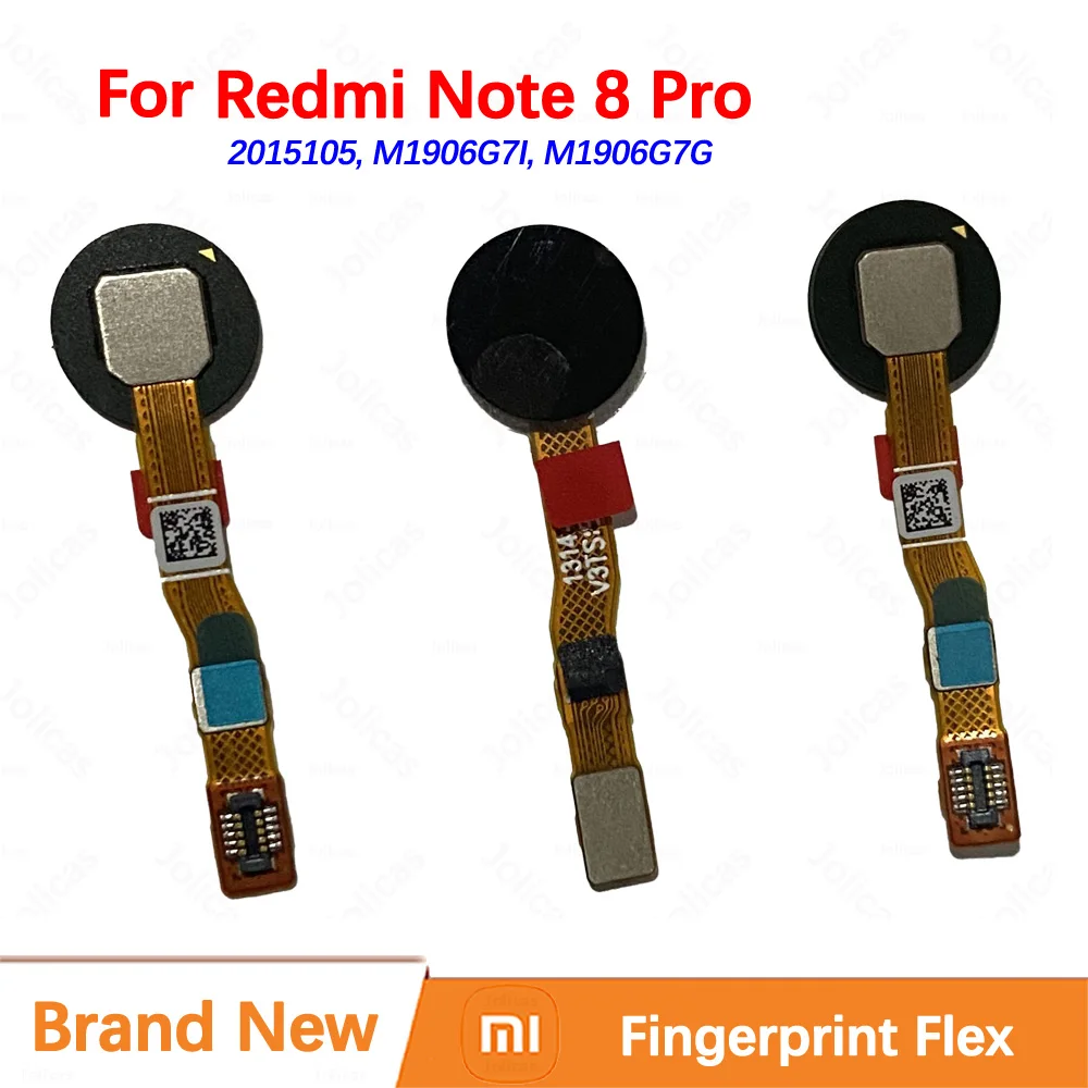 100% Brand New Original Fingerprint Sensor Flex Cable For Xiaomi Redmi Note 8 Pro Menu Return Key Ribbon Repair Parts Replacemen