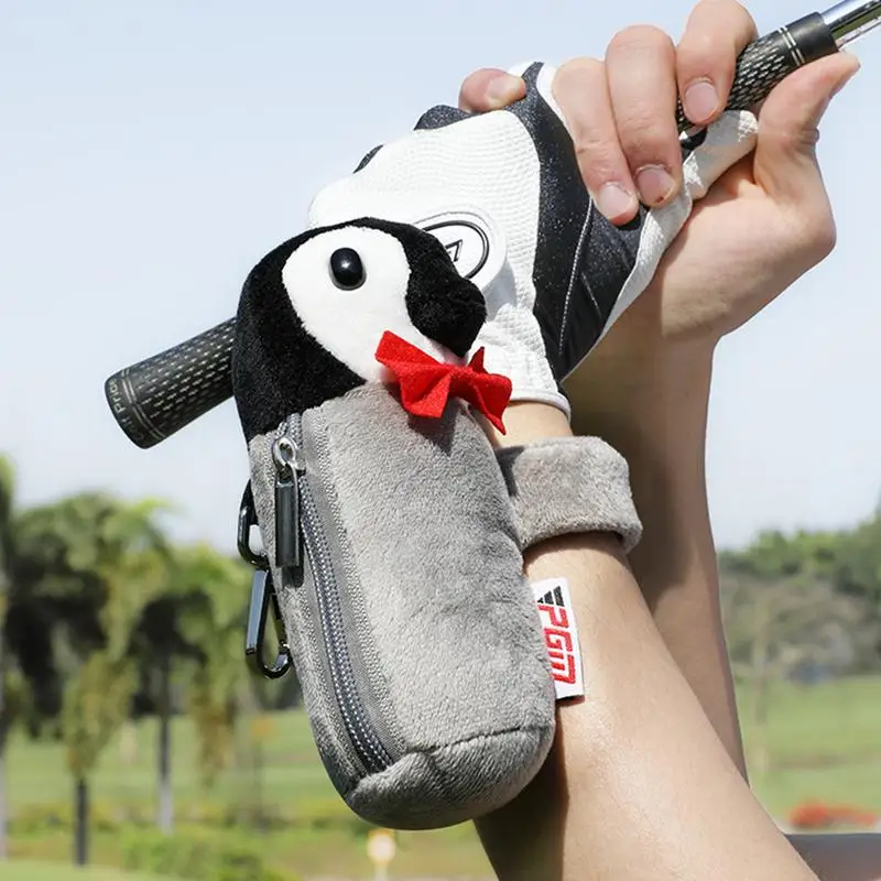 Golf Accessory Bag Pouch Penguin Shape Valuables Holder Mini Golf Tee Pouch Bag Portable Golf Bag Organizer Valuables Holder