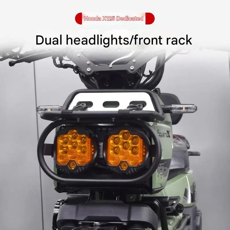 FOR honda SquareX125 Dual LED Front Headlamp Classic Retro Style Modified No Additional Modification Required