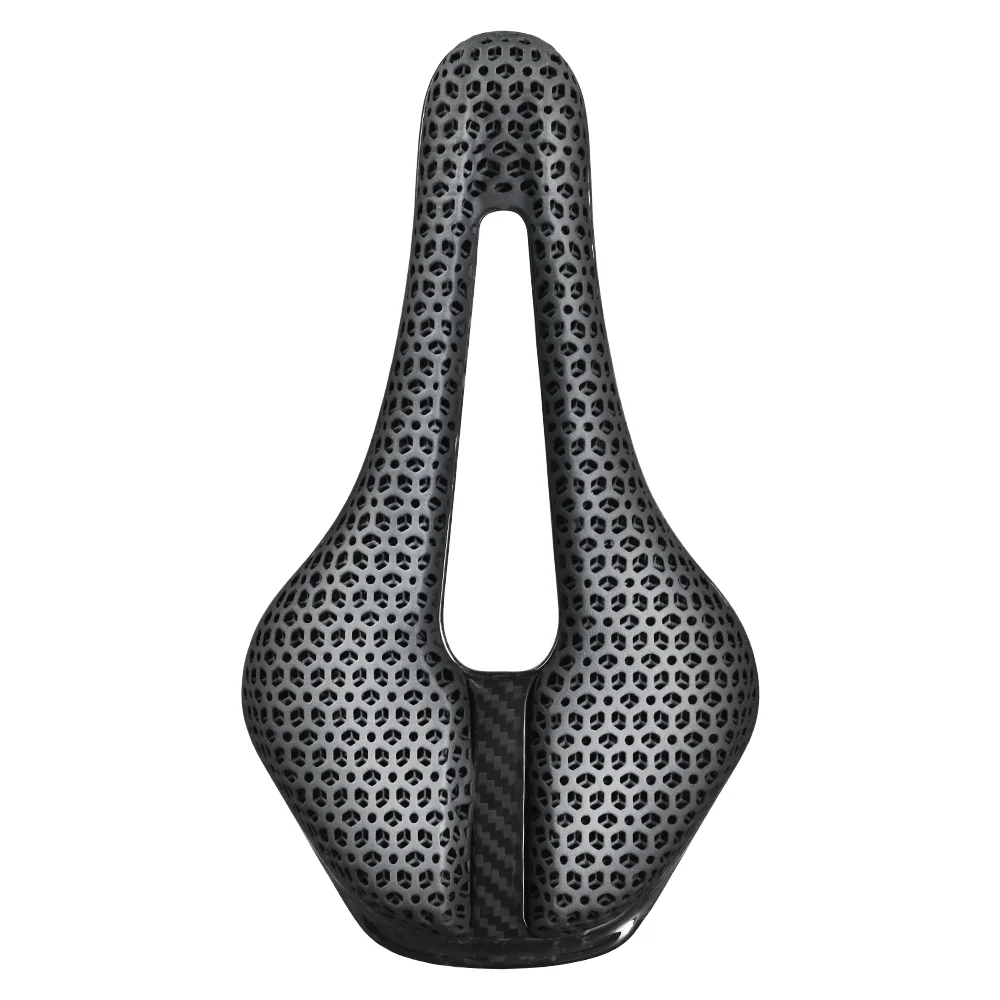 

Carbon Fiber 3D Printed Bike Saddle Ultra Light and Breathable Mountain Bicycle Cushion Soft Seat for Road Bike MTB