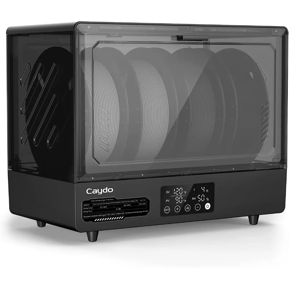 

Сушилка для нити, сухая коробка для нити для 3D-принтера с автоматическим контролем влажности для хранения нити против влаги, для нейлона, PETG, ТПУ