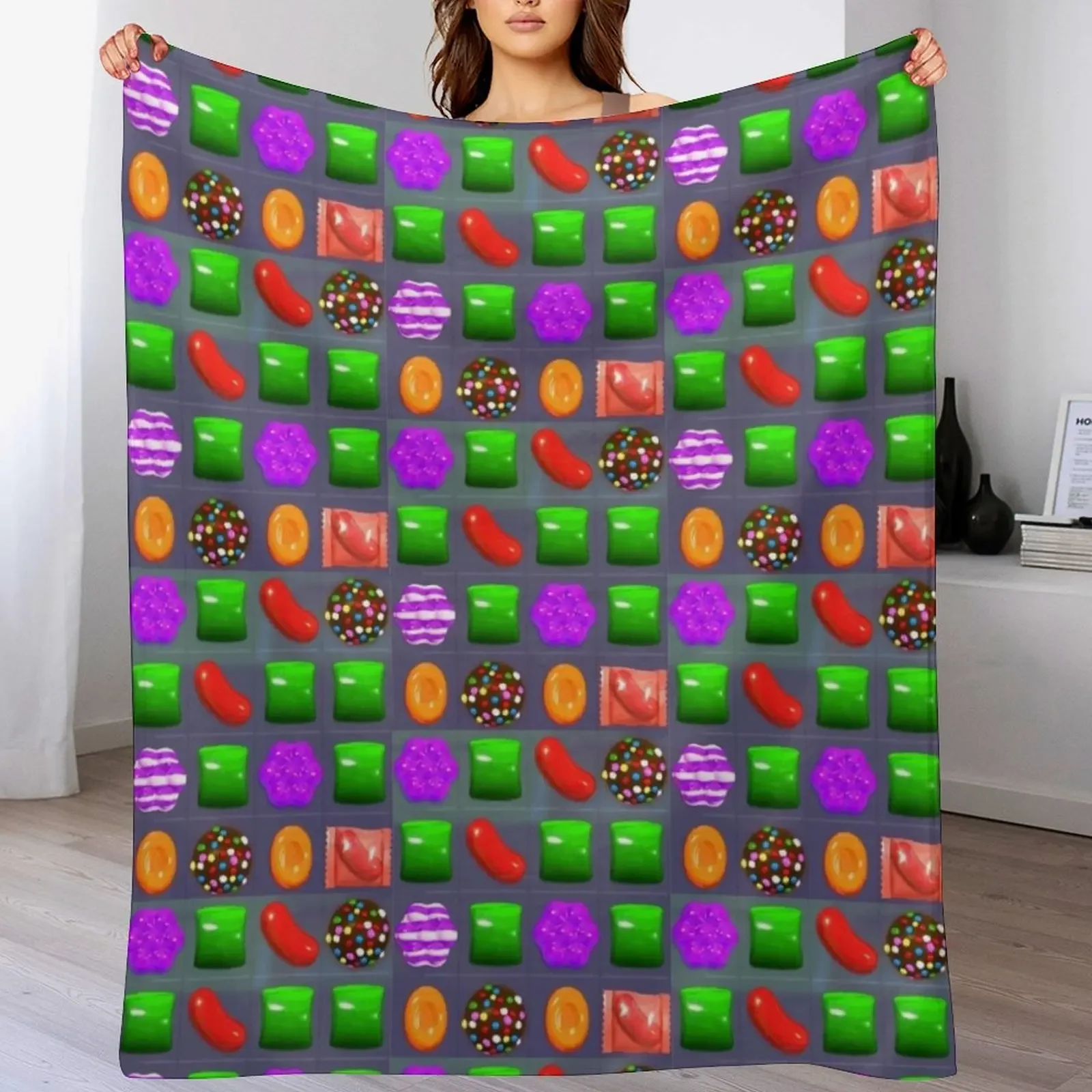 Candy Combo Candy Crush Throw Blanket for winter for sofa Blankets