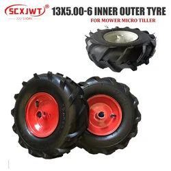 13 inch herringbone inflatable wheel  * 5.00-6 micro tiller tractor pneumatic tire   rubber scraper