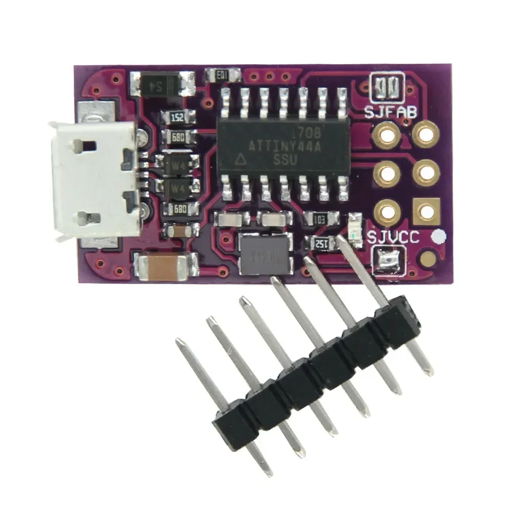 

Миниатюрный программатор с Micro USB, AVR ISP ATtiny44 ATTiny45 ATTiny85, USB-программатор, IDE загрузчик, микроконтроллер ISP, 5 В, 1 шт.