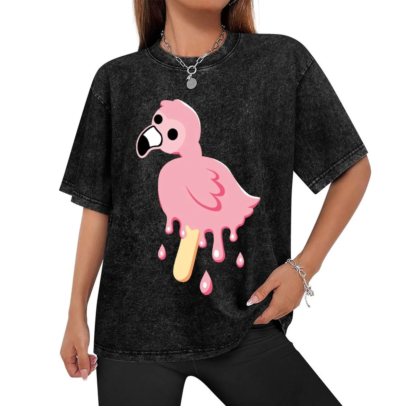 Flamingo Merch Mrflimflam Albert Melting Pop Bird Popsicle T-Shirt croswit shirt man cheap stuff funny t shirts for men