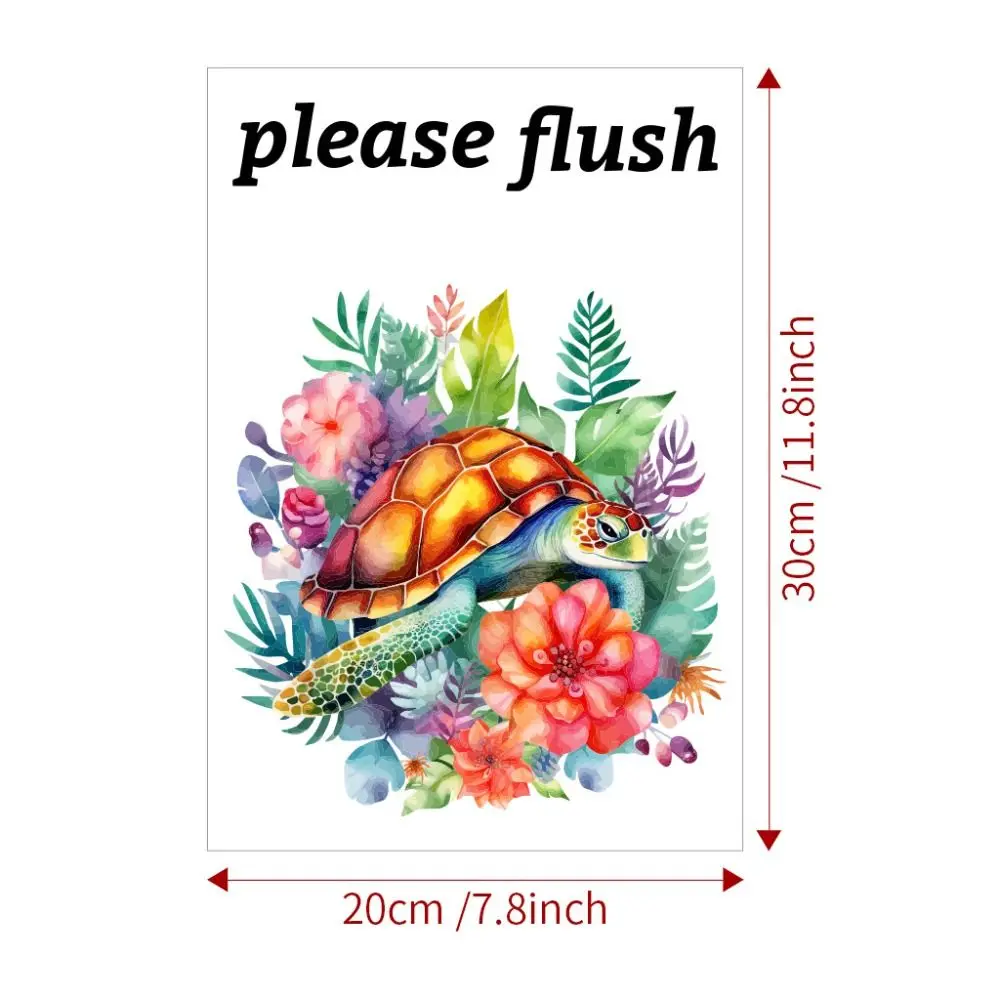 

Cartoon PVC Sea Animal Toilet Sticker Washable Removable Toilet Sign Sticker Please Flush Cute Bathroom Decals Living Room