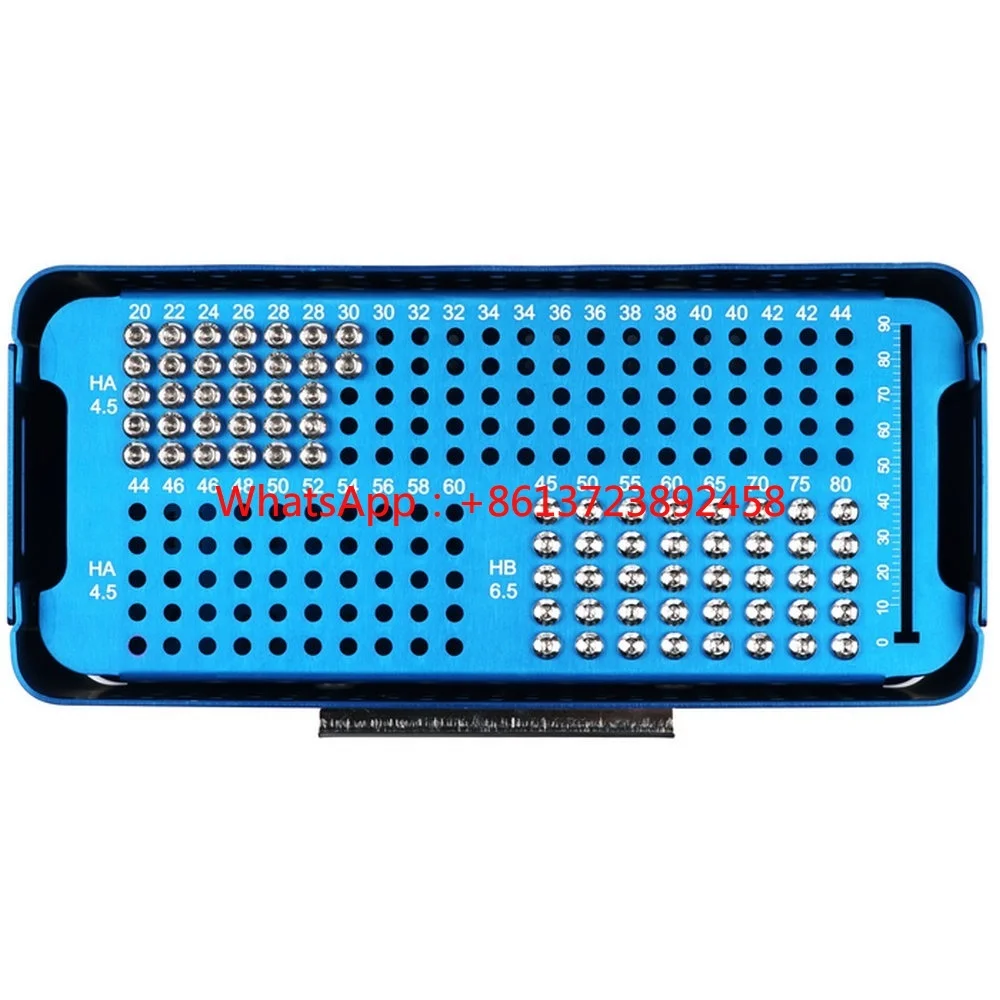 

China Manufacture 4.5/6.5 Screw Sterilization Box for Large Fragment Plates Surgery Surgical Instruments