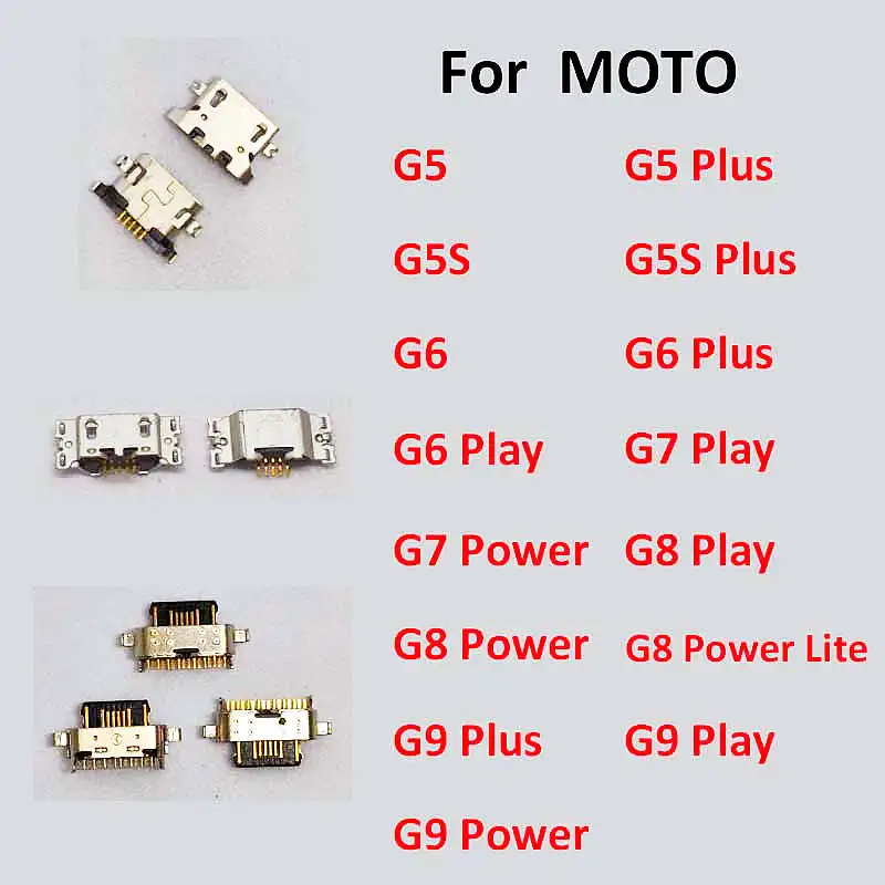 10szt USB Jack Gniazdo ładowania Port Wtyczka Ładowarka Złącze Do Motorola Moto G9 G8 G7 G6 G5s G5 Plus Play Power Lite