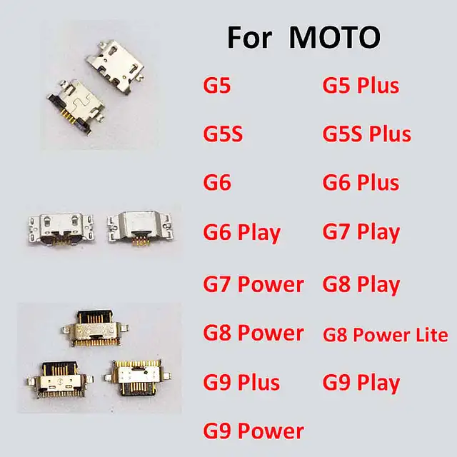 10szt USB Jack Gniazdo ładowania Port Wtyczka Ładowarka Złącze Do Motorola Moto G9 G8 G7 G6 G5s G5 Plus Play Power Lite