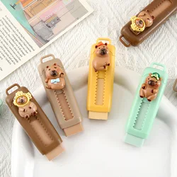 1/4Pcs Push Pull Kapibala Capybara Eraser Cute Soft 4B School Supplies Clean Mess Free Stationary Student Supplies