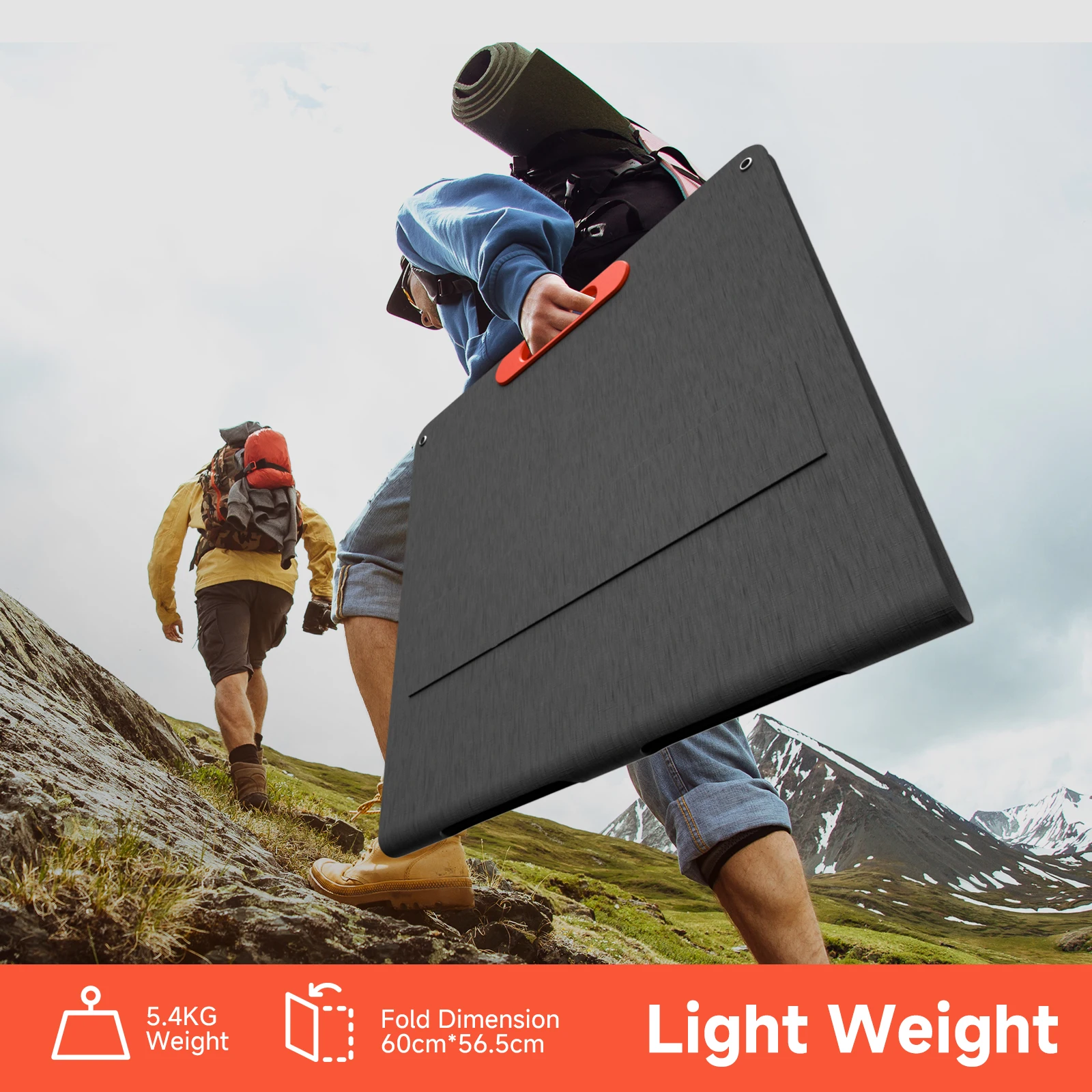 RVPOZWER 100W Rigid Monocrystalline Solar Panel Integrated Design IP68 Waterproof 25.5% High Efficiency Portable Solar Charging Panel for Power Station RV Outdoor Camping Home Off Grid Power