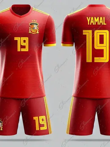 Yamal children's quick drying sports kit, Spain team jersey number 29, boys' sports kit, new product for 2025