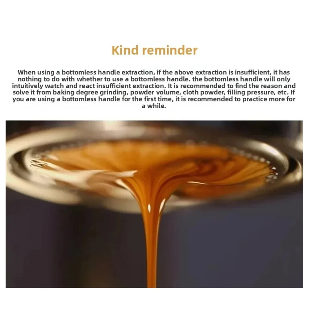 

ABJI-E61 58 мм, 2 уши, кофе, бездонная универсальная ручка с корзиной для фильтра, детали для кофемашины для эспрессо, набор аксессуаров, набор инструментов