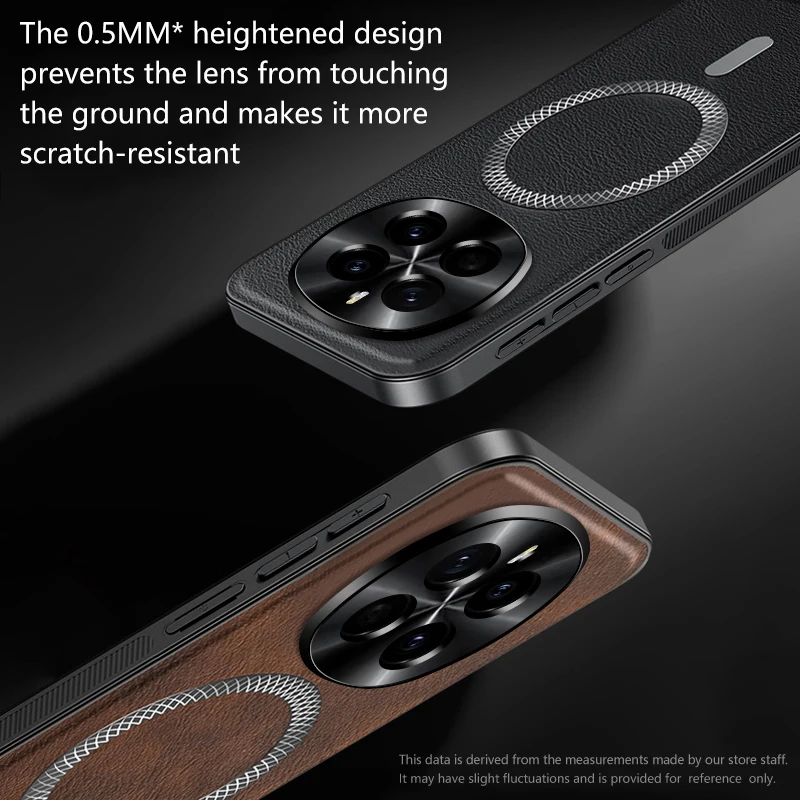 Funda de cuero PU de lujo para Honor Magic7 Pro Magsafe protección de lente magnética cubierta a prueba de golpes para Honor Magic6 Pro Magic5 Pro