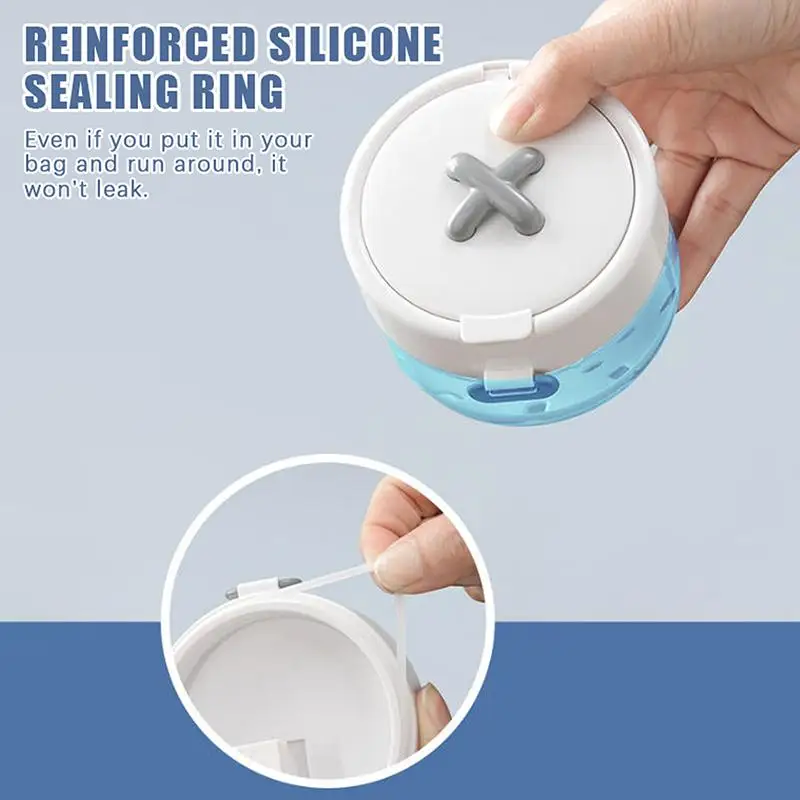 New Portable 2 In 1 Multi-layer Denture Retainer Case With Clip-on Cap Cleaning Storage Box With Cleaning Brush No-Leak Oral Box