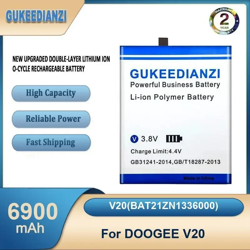 

V20 (BAT21ZN1336000) Аккумулятор большой емкости для мобильного телефона 6900 мАч для DOOGEE V20