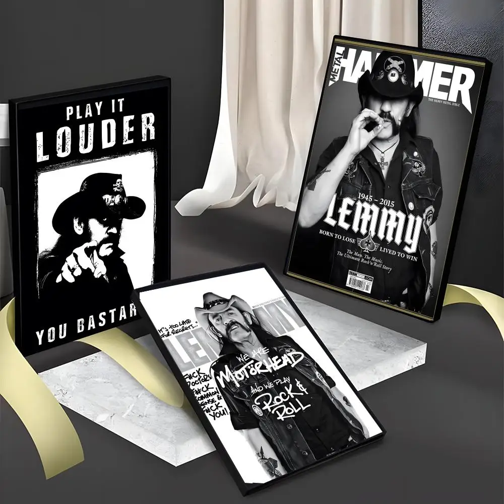 1PC Singer L-Lemmy-Kilmister Poster Wall art print art suitable for living room bedroom bar parlor home decoration gift