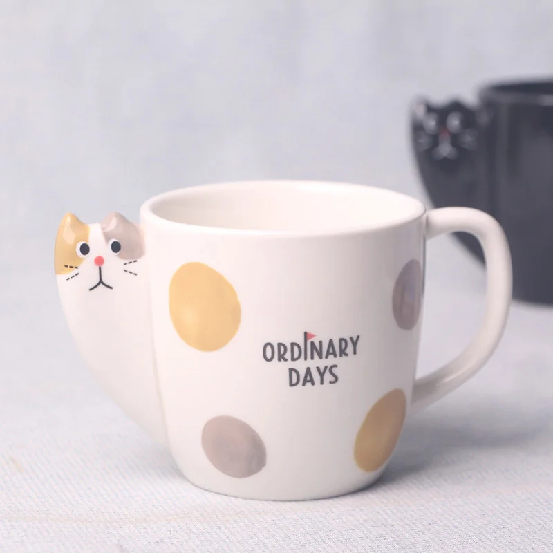 

Probe Cat Mug Cute Creative Cup Ceramic Water Cup Decole Genuine Gift Coffee Large Capacity Mug Cute Coffee Mugs and Cups